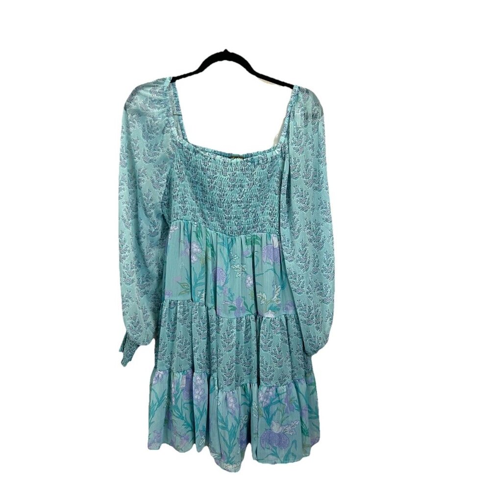 Just Taylor Size 6 Smocked Mini Dress Fit & Flare Floral